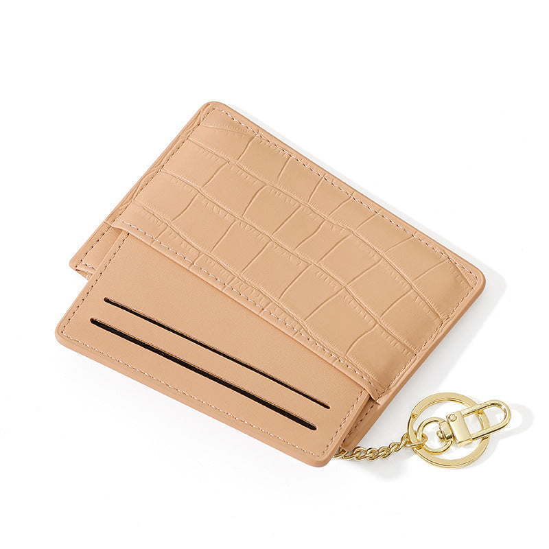 Wholesale PU Coin Purse Card Holder Keychain